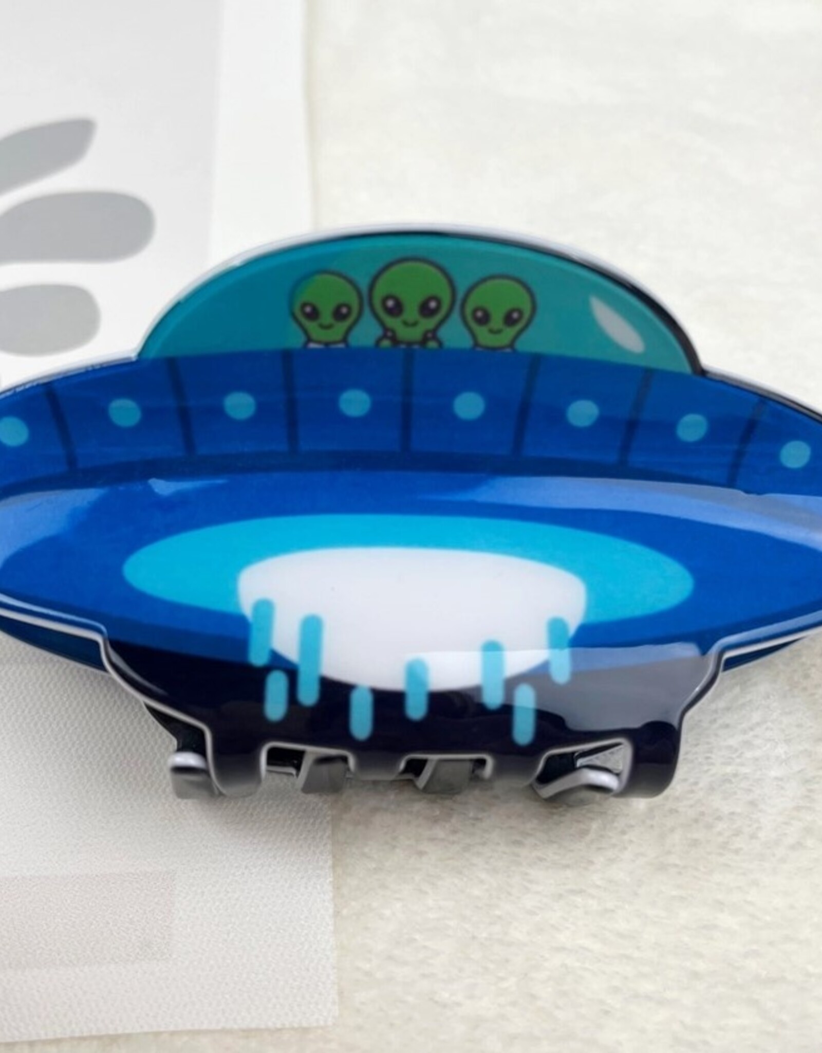 Ufo Cartoon Anime Alien Spaceship Hair Claw Clip |