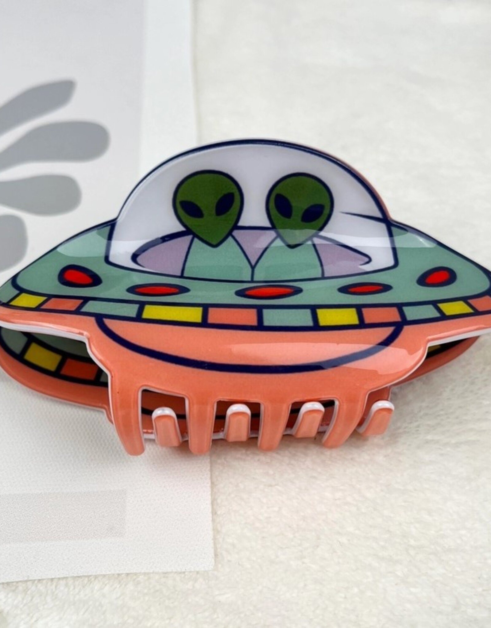 Ufo Cartoon Anime Alien Spaceship Hair Claw Clip |
