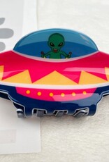 Ufo Cartoon Anime Alien Spaceship Hair Claw Clip |