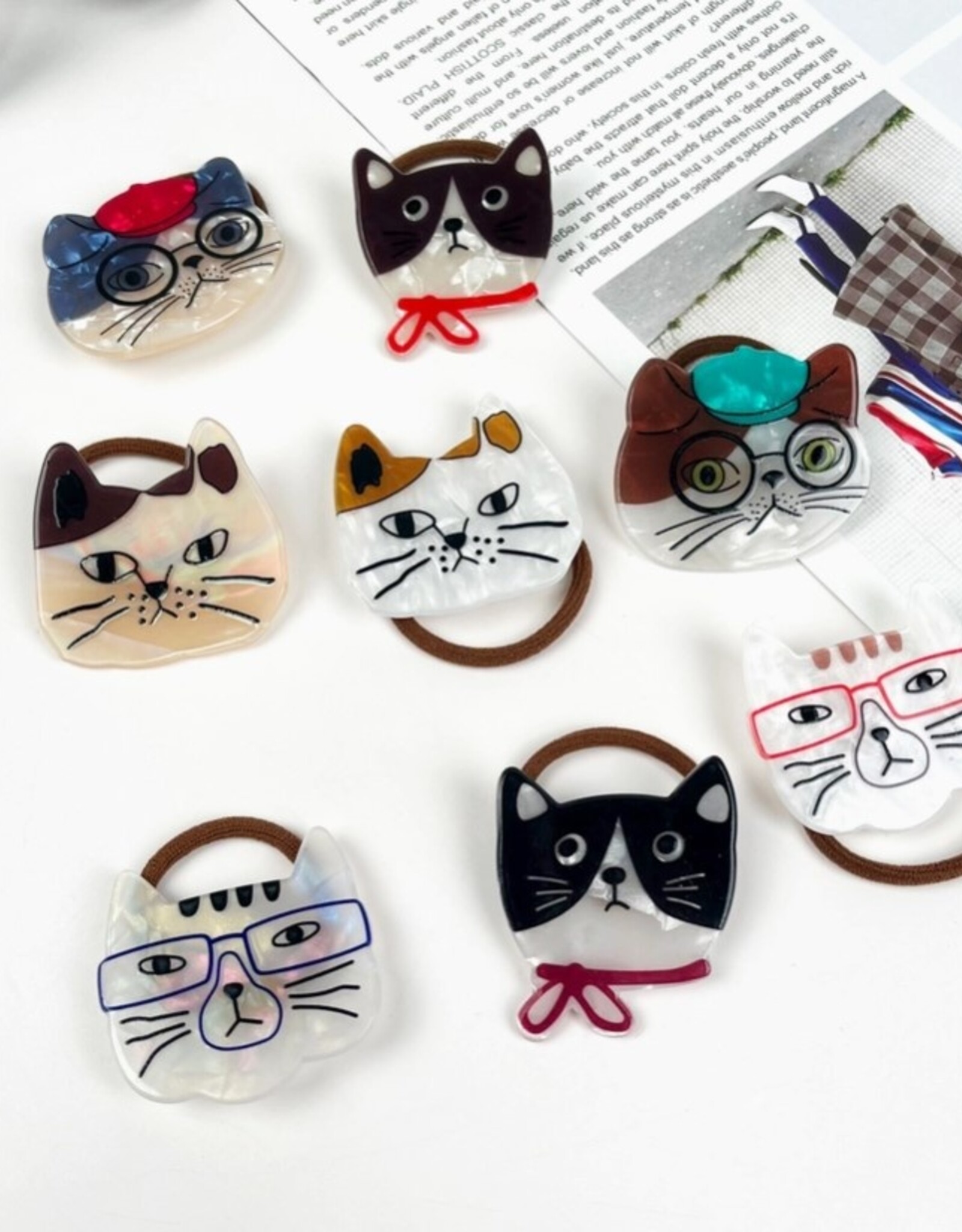 Lovely Cartoon Cat Hair Tie |