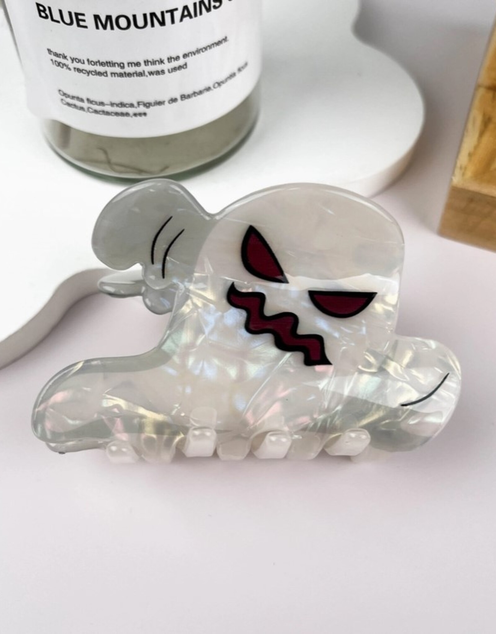 White Ghost Halloween Hair Clip |