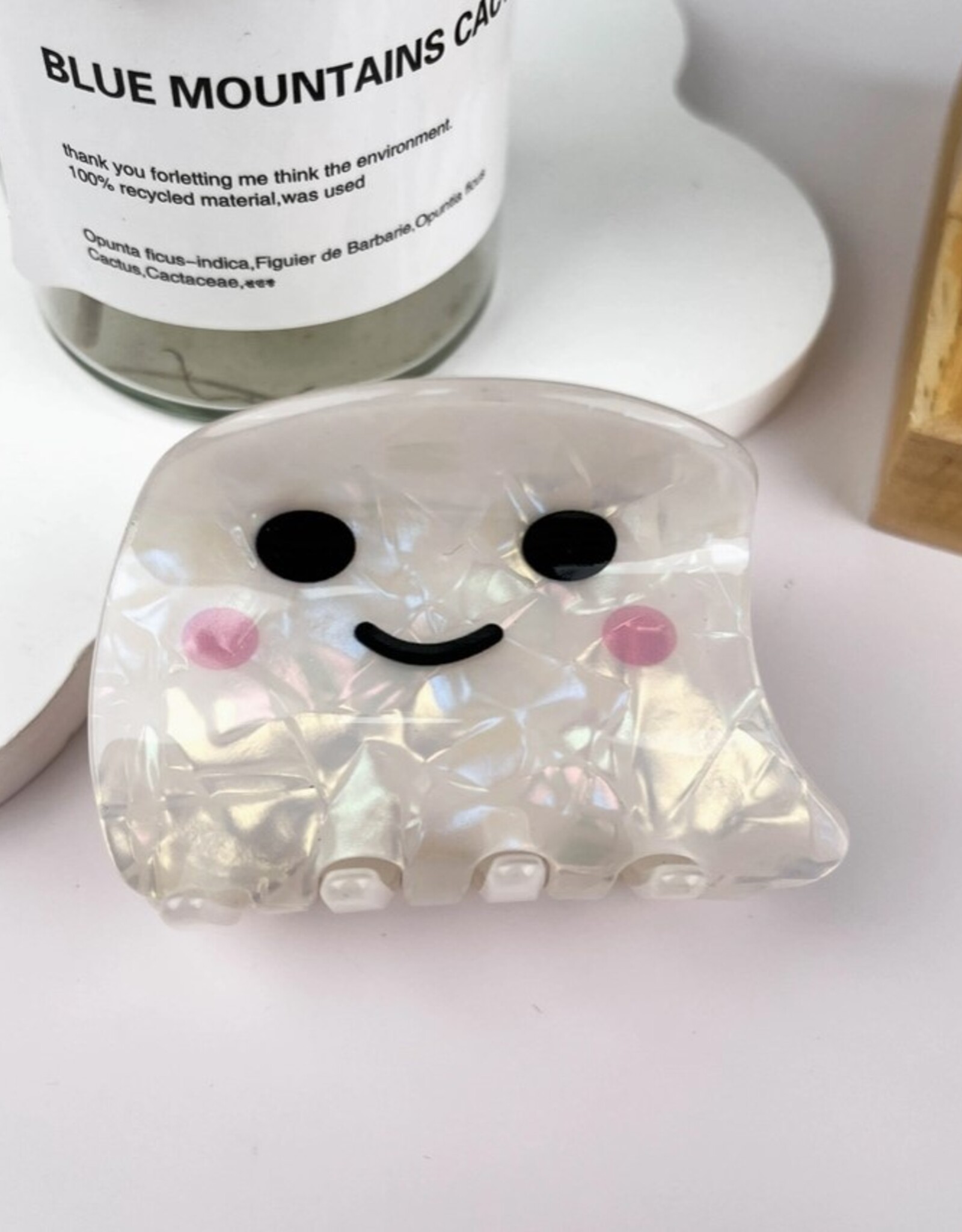 White Ghost Halloween Hair Clip |
