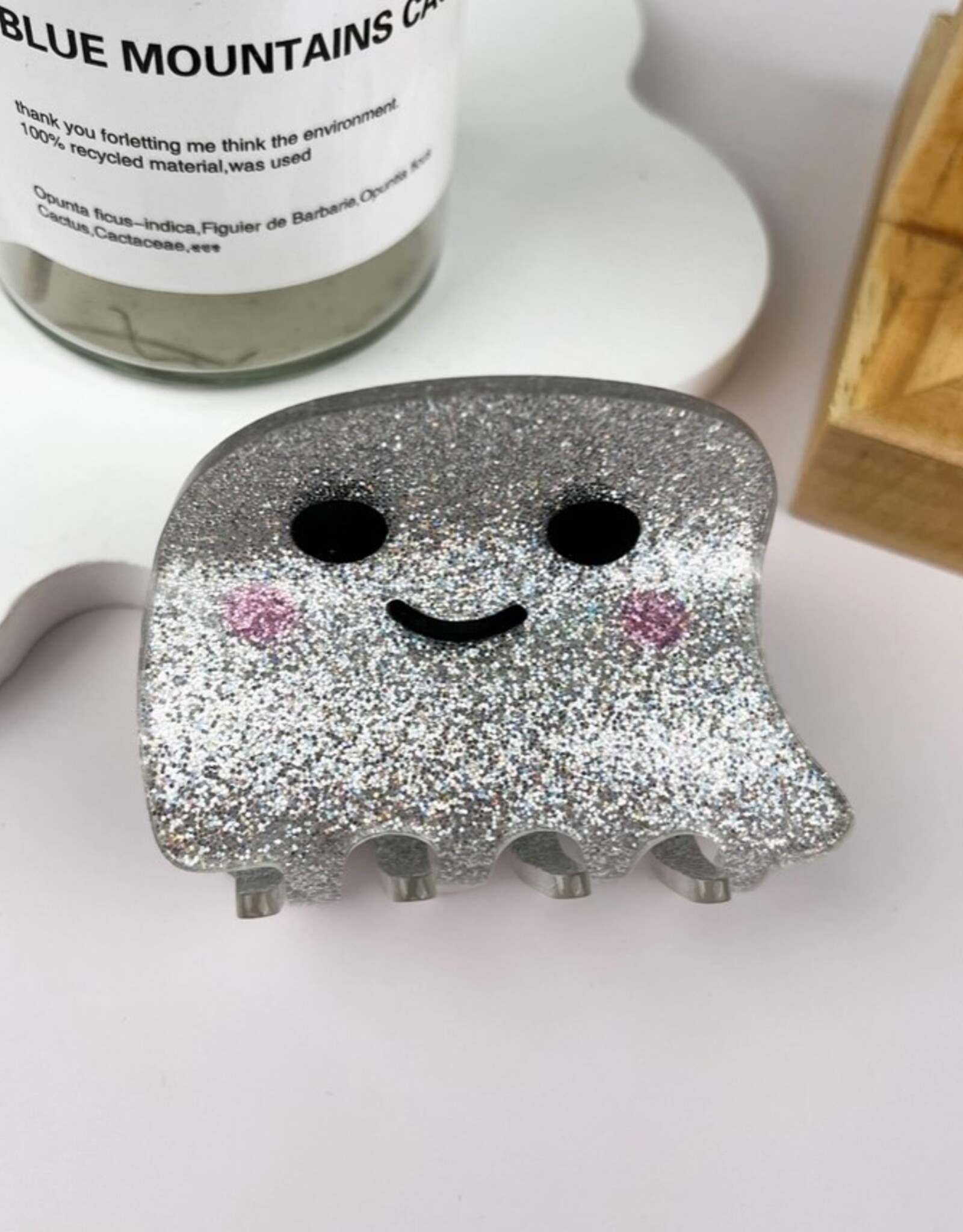 White Ghost Halloween Hair Clip |