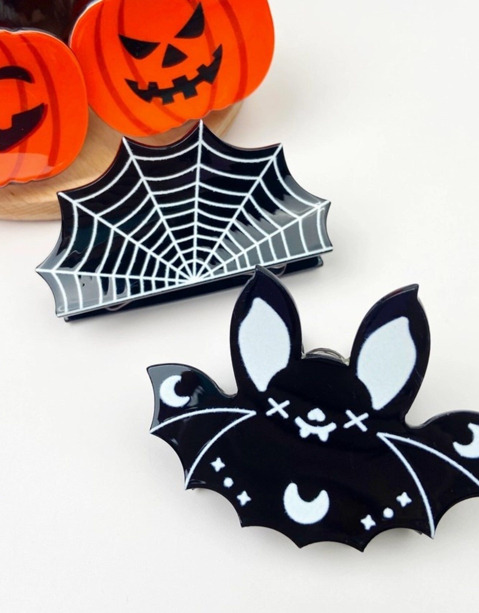 3" Halloween Cute Bat Hair Clips |