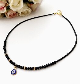 *Evil Eye Necklace, Miyuki Necklace, Seed Beads Necklace, Evil Eye Charm Necklace |