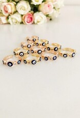 Greek Blue Evil Eye Ring | Gold
