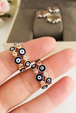 Greek Blue Evil Eye Ring | Gold