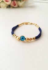 Blue Evil Eye Bracelet, Seed Beads Bracelet, Evil Eye Charm Bracelet Blue Evil Eye Bracelet, Seed Beads Bracelet, Evil Eye Charm Bracelet