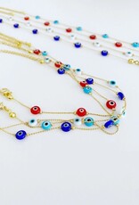 Tiny Evil Eye Anklet, Minimalist Evil Eye Ankle Bracelet | Blue Tiny Evil Eye Anklet, Minimalist Evil Eye Ankle Bracelet | Blue