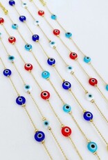 Tiny Evil Eye Anklet, Minimalist Evil Eye Ankle Bracelet | Blue Tiny Evil Eye Anklet, Minimalist Evil Eye Ankle Bracelet | Blue