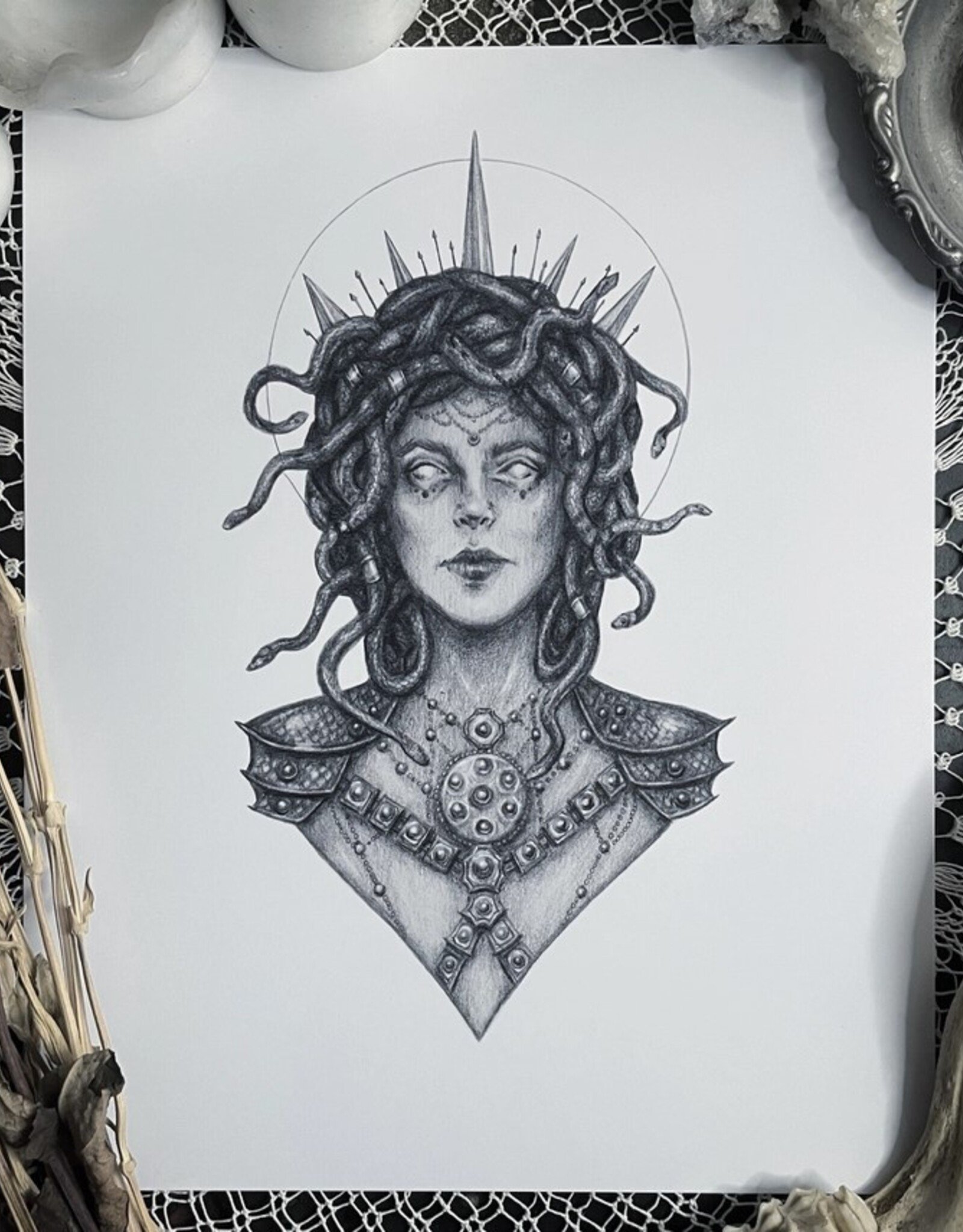 Medusa Fine Art Print - Gorgan - Greek Mythology 8x10