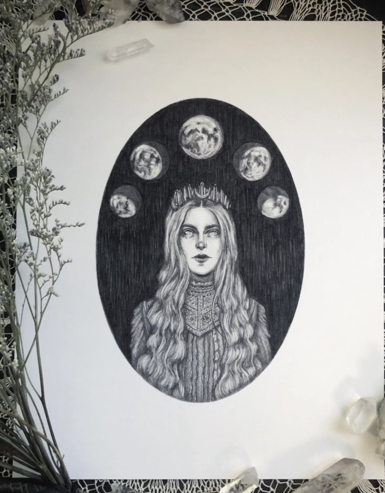 Selene Fine Art Print - Greek Goddess of the Moon 8x10