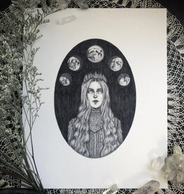 Selene Fine Art Print - Greek Goddess of the Moon 8x10