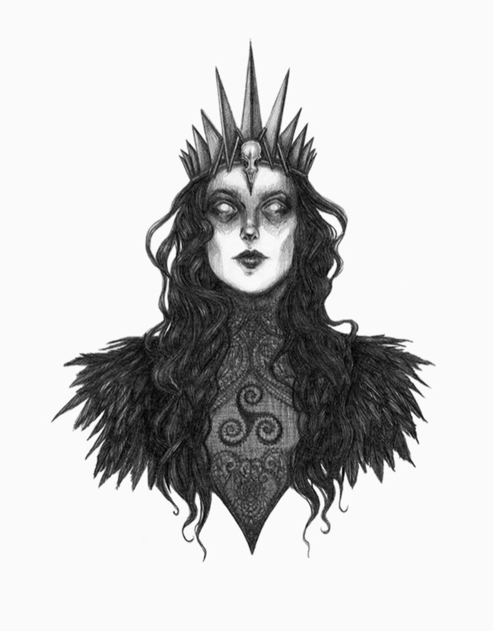 The Morrigan Fine Art Print - Celtic Goddess of War & Death 8x10