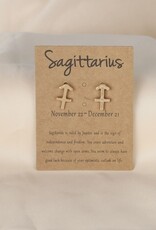 Dainty Gold Zodiac Earrings |