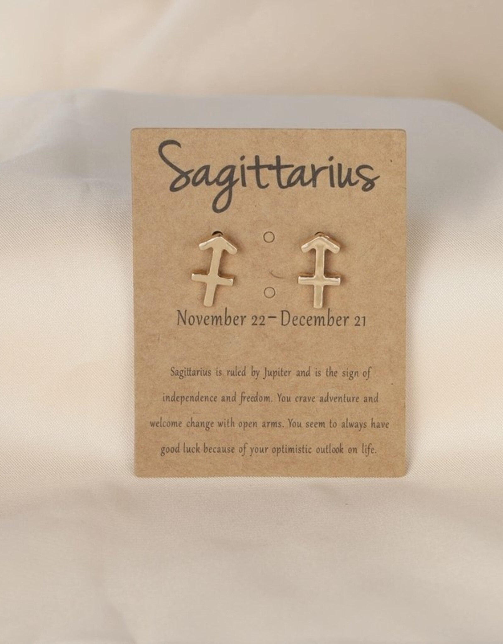 Dainty Gold Zodiac Earrings |
