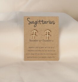 Dainty Gold Zodiac Earrings |