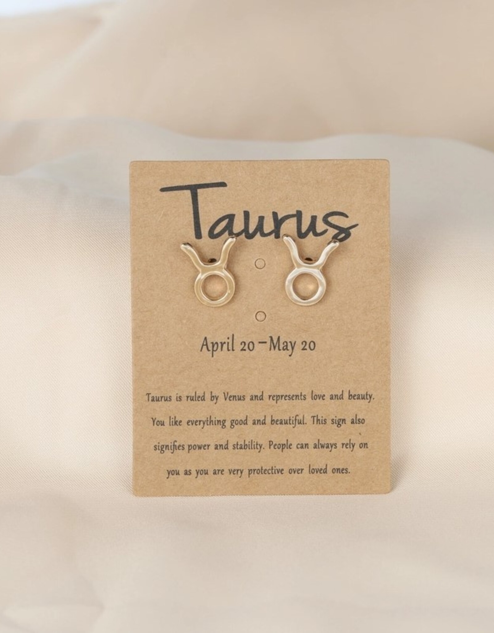 Dainty Gold Zodiac Earrings |