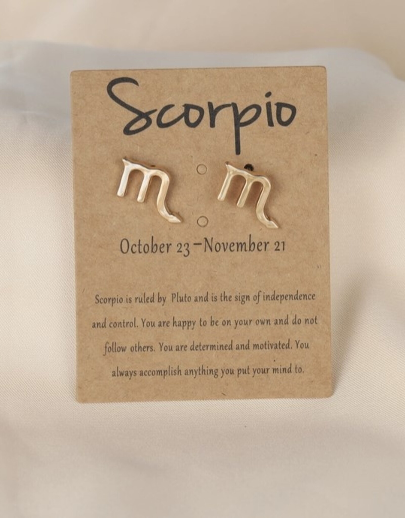 Dainty Gold Zodiac Earrings |