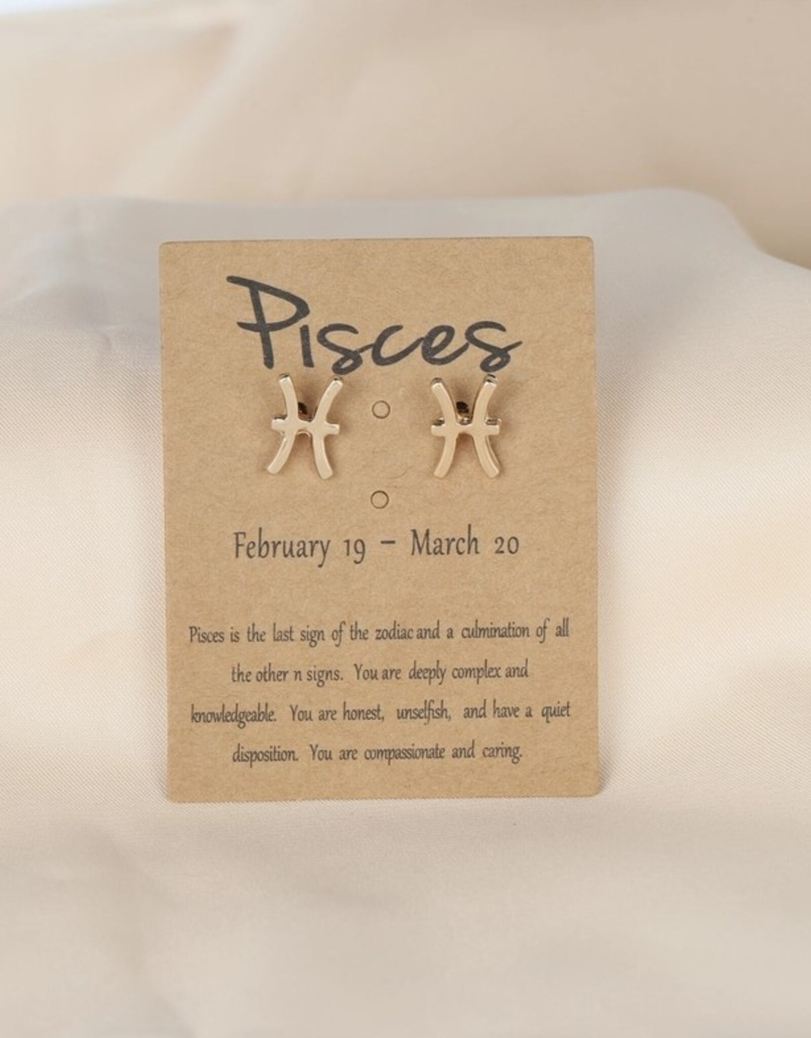 Dainty Gold Zodiac Earrings |