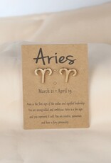 Dainty Gold Zodiac Earrings |
