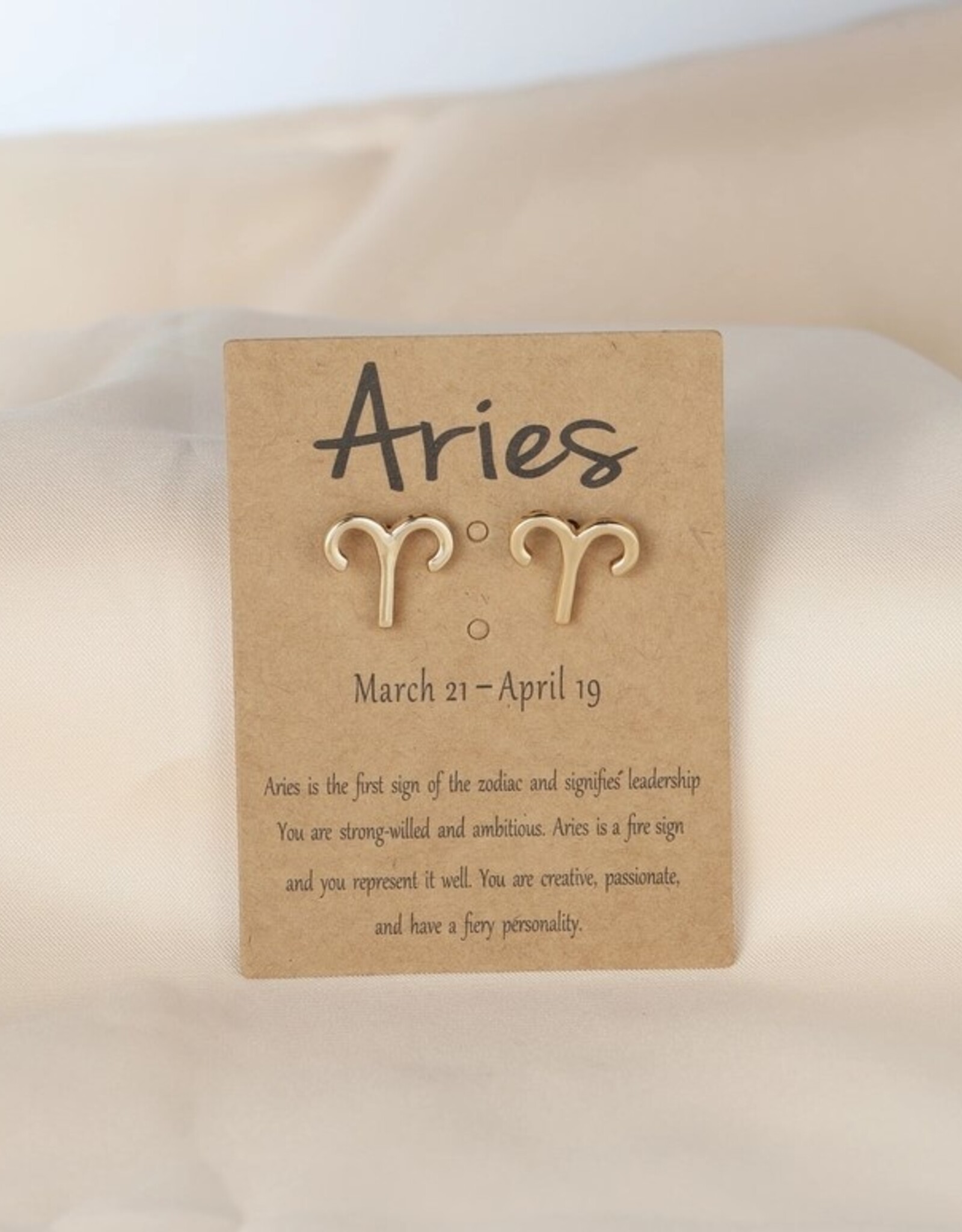 Dainty Gold Zodiac Earrings |