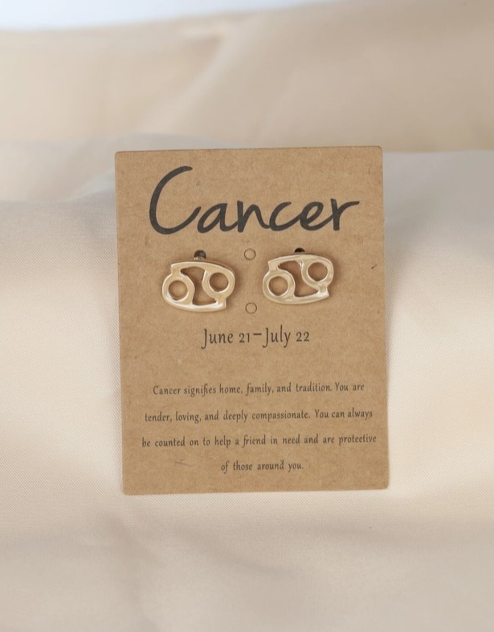 Dainty Gold Zodiac Earrings |