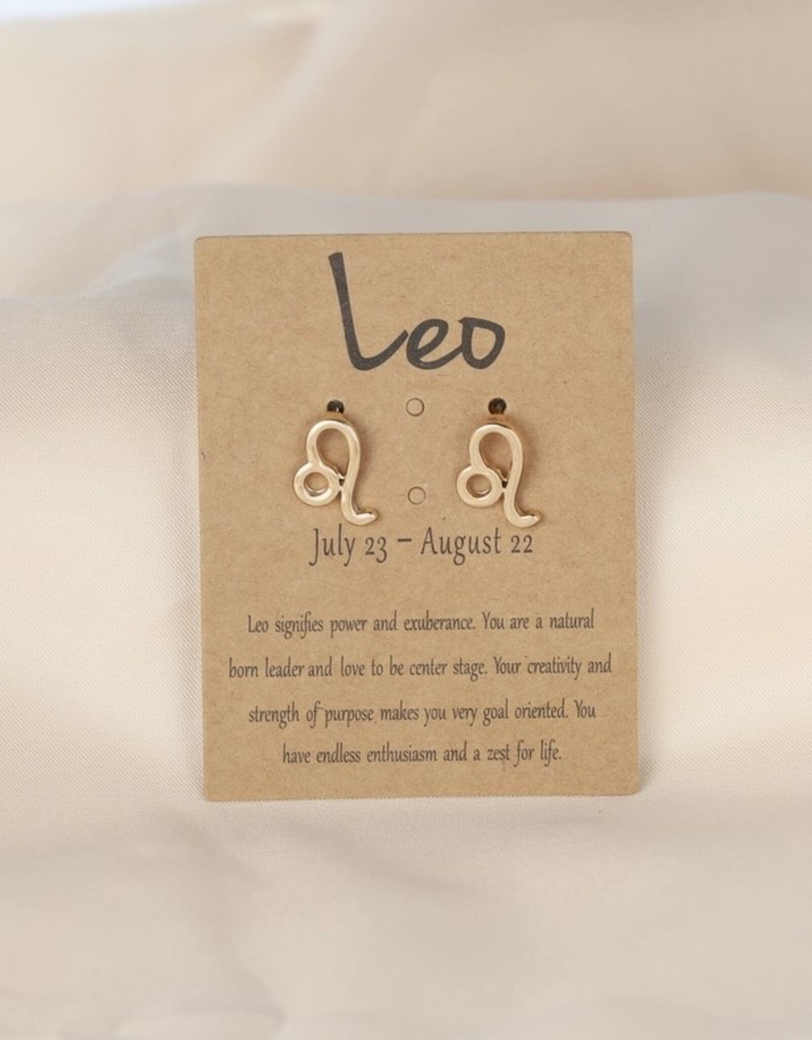 Dainty Gold Zodiac Earrings |
