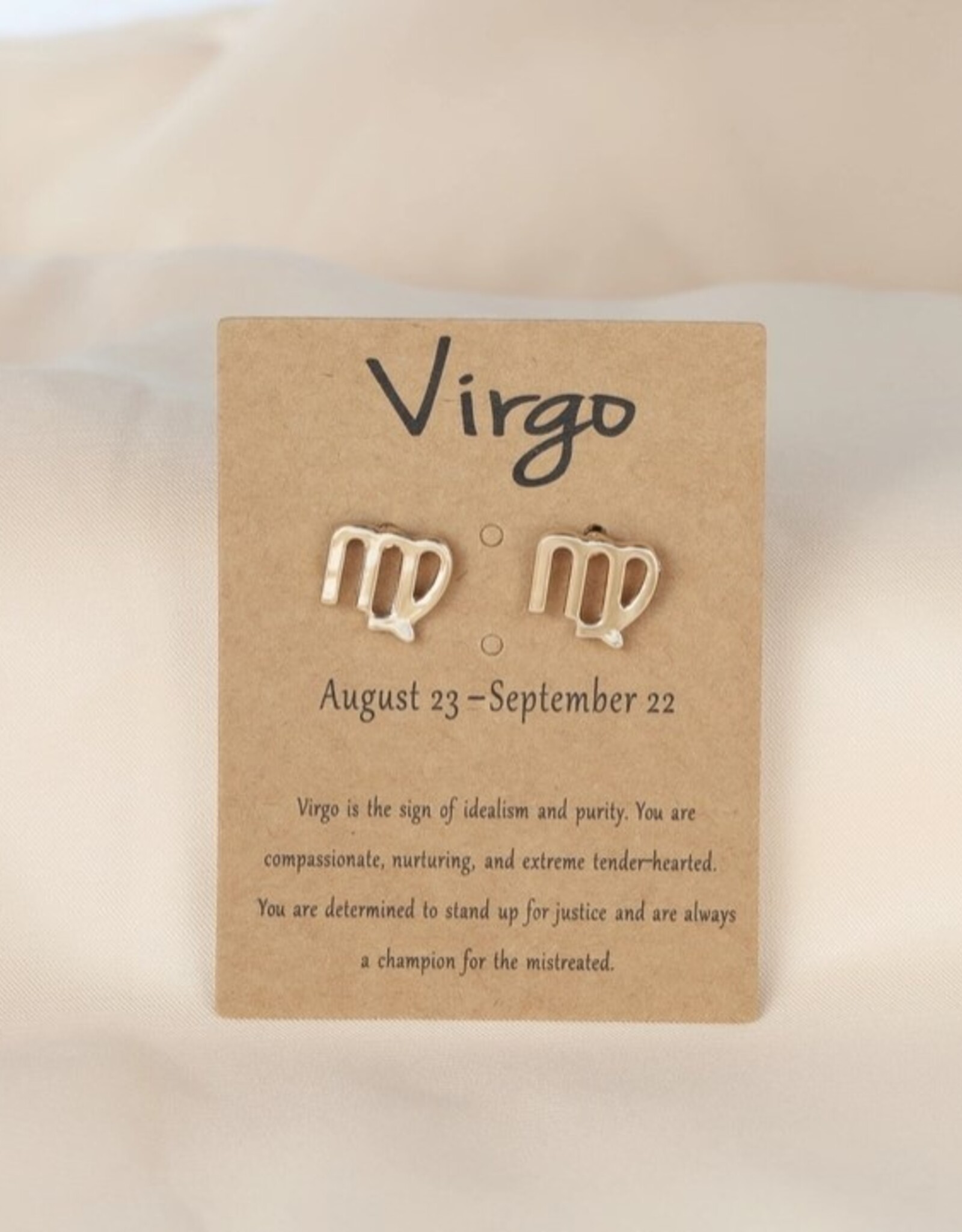 Dainty Gold Zodiac Earrings |