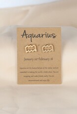 Dainty Gold Zodiac Earrings |