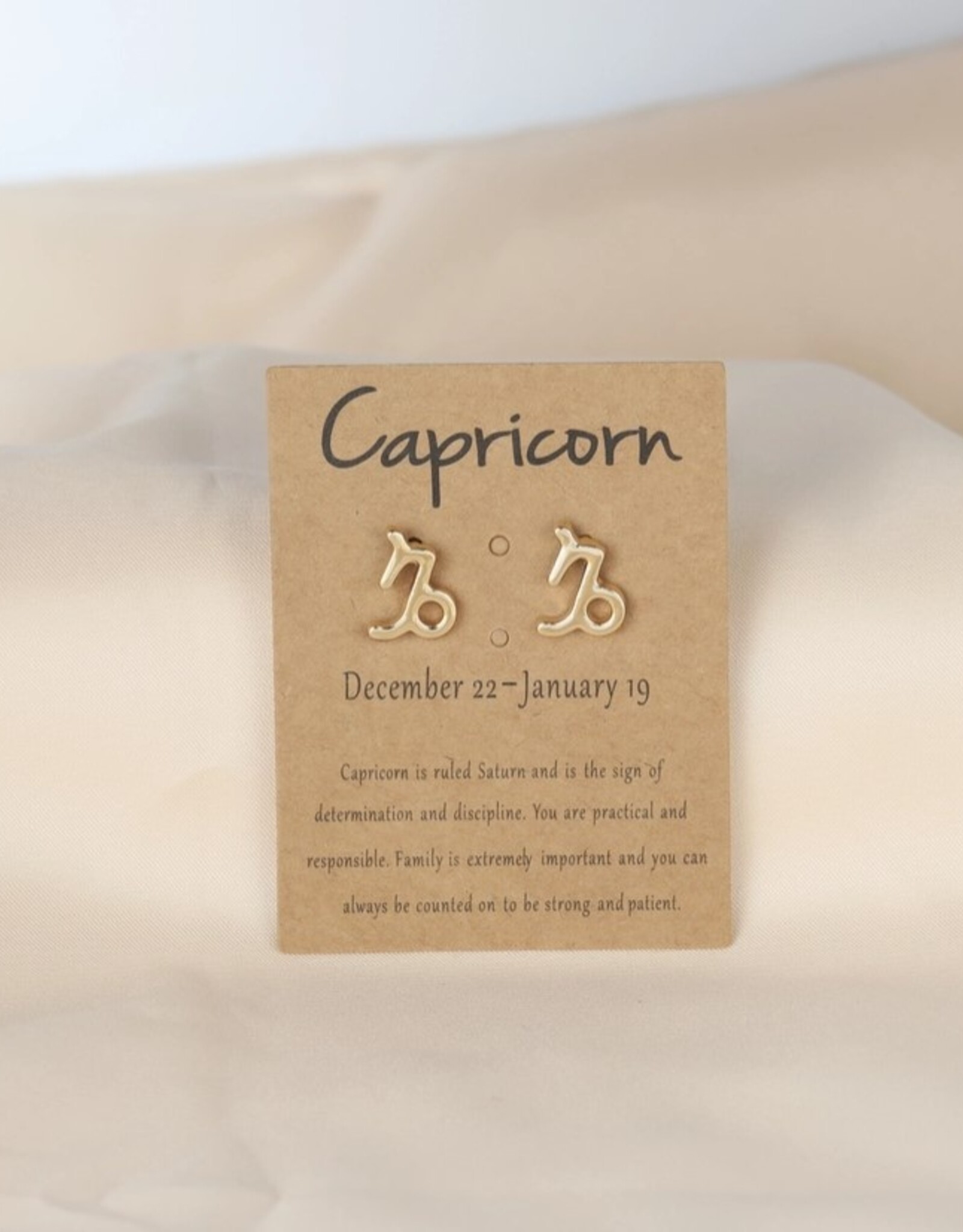 Dainty Gold Zodiac Earrings |