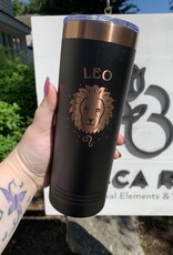 22oz Black/Rose Gold Skinny Tumbler w/ Lid |