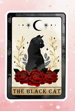Black Cat Tarot Card Sticker Metaphysical Intention