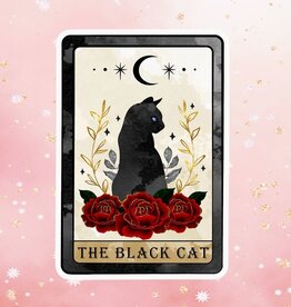 Black Cat Tarot Card Sticker Metaphysical Intention