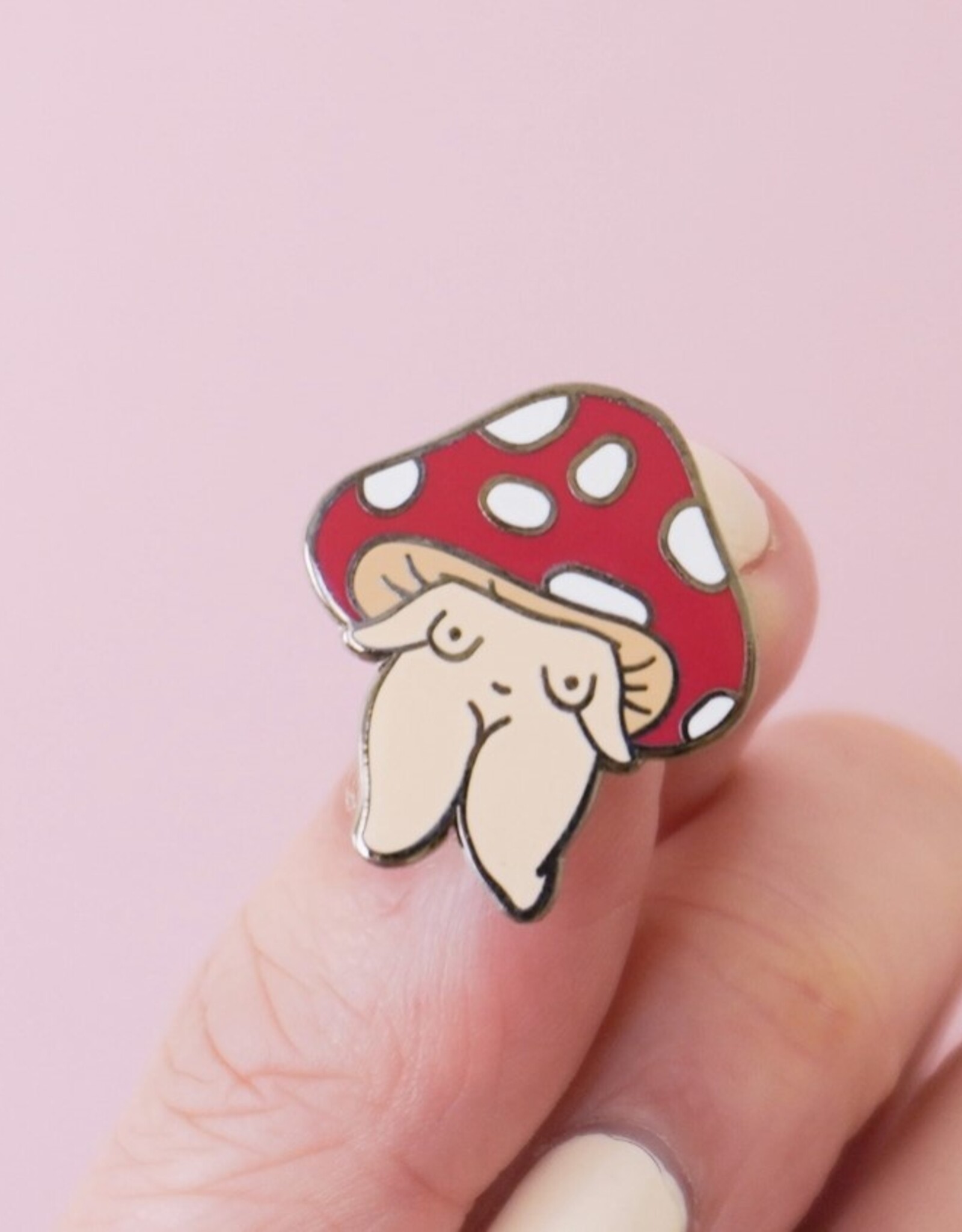 Mushroom Girl Enamel Pin