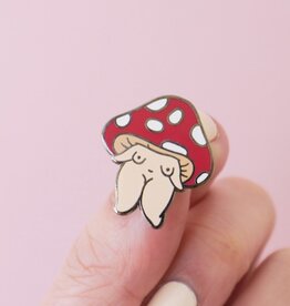 Mushroom Girl Enamel Pin