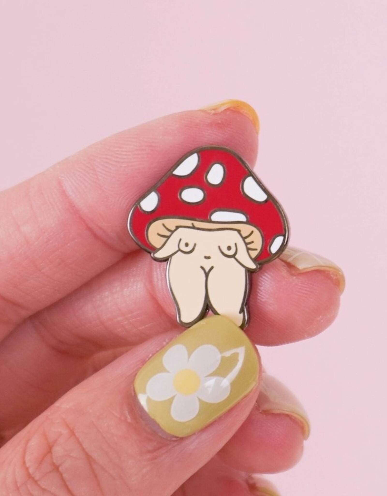 Mushroom Girl Enamel Pin
