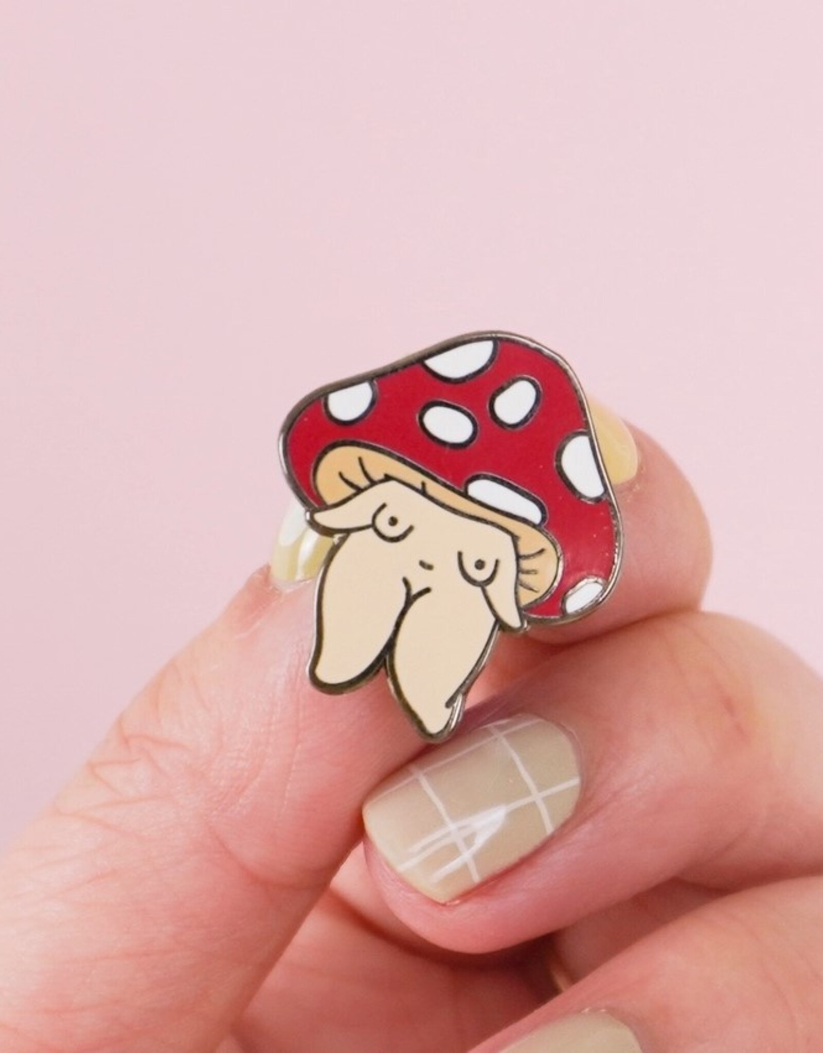 Mushroom Girl Enamel Pin