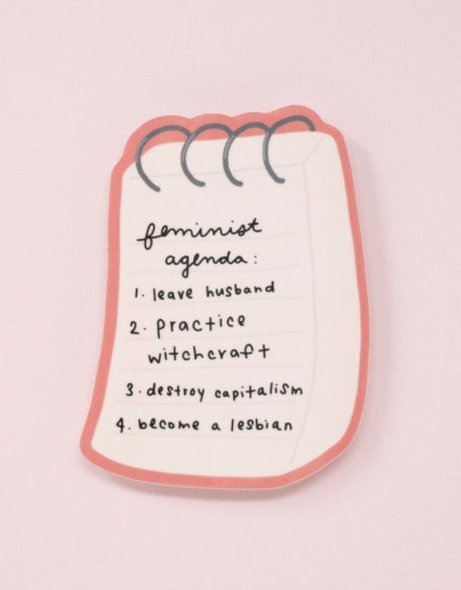 Feminist Agenda Vinyl Sticker