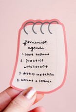 Feminist Agenda Vinyl Sticker Feminist Agenda Vinyl Sticker