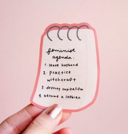 Feminist Agenda Vinyl Sticker