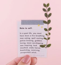 Motivational Witch Vinyl Sticker- Note To Self