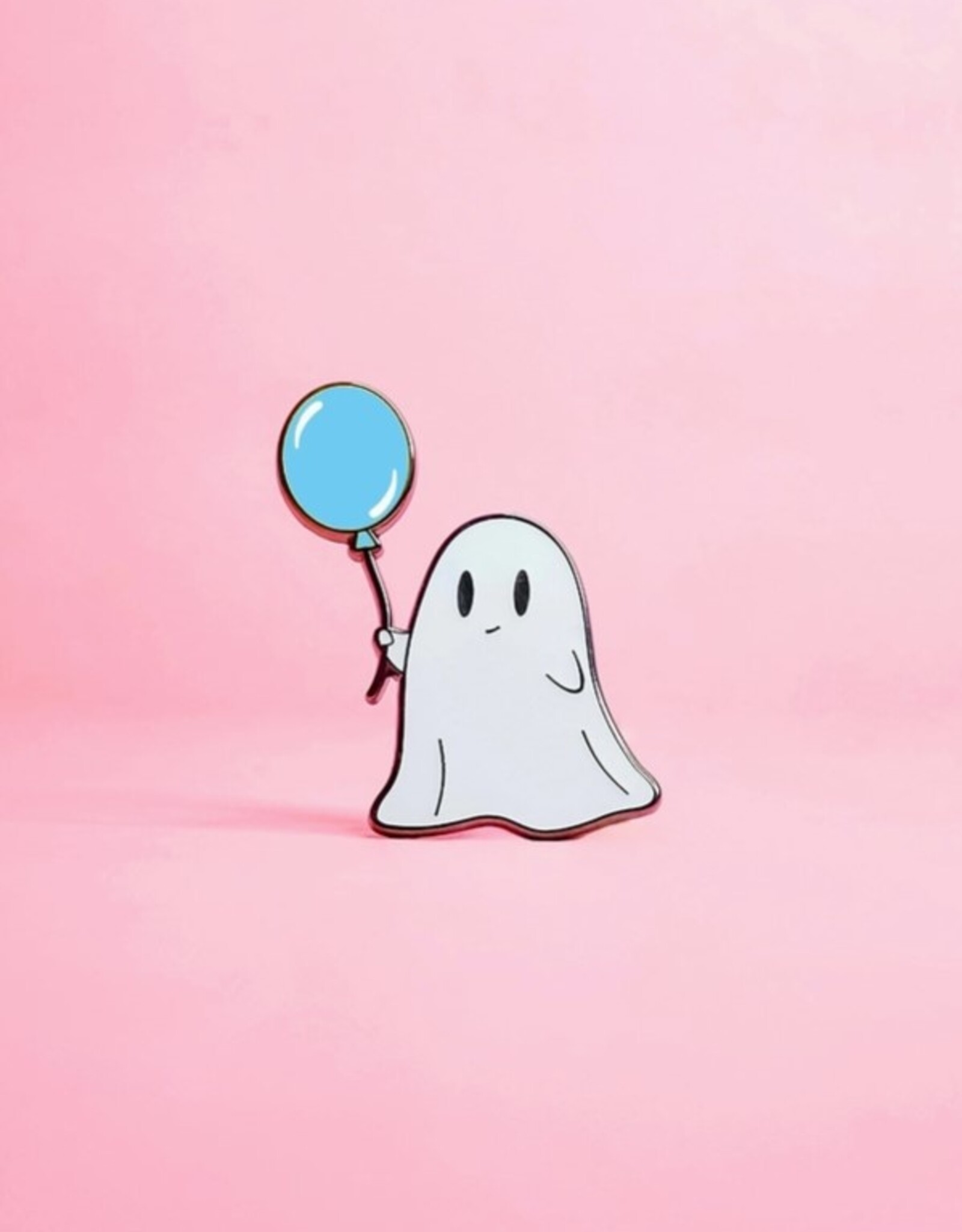 Balloon Ghost (Blue) Enamel Pin