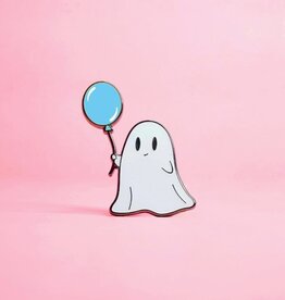 Balloon Ghost (Blue) Enamel Pin