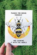 Beeing Yourself - Greeting Card - Thanks Bee Pnw Nature Moon
