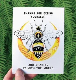 Beeing Yourself - Greeting Card - Thanks Bee Pnw Nature Moon