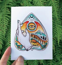 Manifest - Greeting Card - Nature Art Witchy Affirmation Pnw