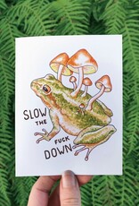 Toadstool - Greeting Card - Mushroom Art Frog Nature Pnw