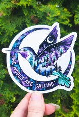 *Hummingbird - Sticker Art - Forest Galaxy Nature Hiking Bird