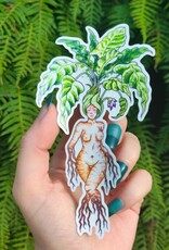 Mandrake - Sticker Art - Curvy Nature Goddess Pagan Witch